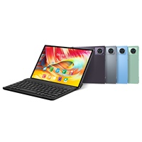 Tablette Android 14 V10 avec clavier détachable, étui en cuir, 16 Go + 512 Go, double SIM double veille, écran 10,1 pouces 1024x576