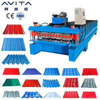 AVITA CE ISO 45 #   Machine de formage de tuiles trapézoïdales en acier à commande PLC, facile à utiliser, pour panneaux de toiture de villa/usine
