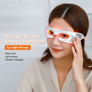 Masque de luminothérapie rouge en gros pour les yeux, anti-rides et anti-poches, avec masseur vibrant apaisant - Product Image 2
