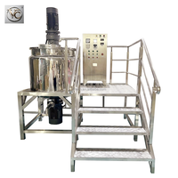 Cuve de mélange FKJX en acier inoxydable avec agitateur à engrenages pour homogénéisation de savon liquide, capacités 50L/100L/300L/500L, cosmétique automatique