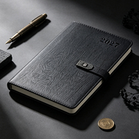 Carnet personnalisé à spirale, reliure à fils, couverture rigide en cuir, format A5, pour le bureau, cadeau promotionnel