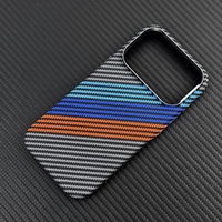 Coque de téléphone magnétique en fibre de carbone à motif nuage et design écossais pour iPhone 15 16 17 Pro Max, coque texturée personnalisée – Ventes Flash