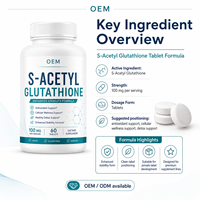 Comprimés de S-Acétyl Glutathion pour le bien-être cellulaire quotidien et l'action antioxydante avec Vitamine C et Sélénium – Ligne de production OEM/ODM en marque blanche