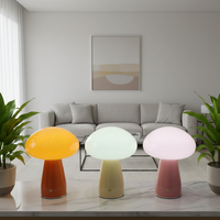 Lampe de table LED de chevet pour chambre à coucher, style nordique, verre Bauhaus, contrôle tactile, sans fil, lumière de lecture nocturne DC