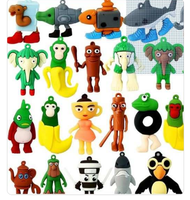 24 figurines d'animaux en plastique Brainrot Tralalero, porte-clés, mèmes, requin, anime, cadeaux