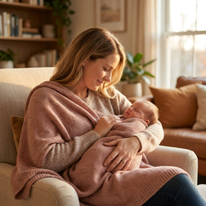 Coperte per Neonati in <span class=keywords><strong>Cotone</strong></span> Lavorato a Maglia di Alta Qualità, Traspiranti, Personalizzabili con Ricamo, Coperta Avvolgente per Lettino - Product Image 2