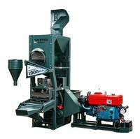 Machines à décortiquer le riz 1000 kg/h 6n2000, moulin à riz à double étage avec tamis vibrant en acier inoxydable