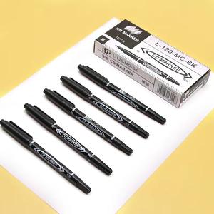 ペンとペンの付属品デュアルチップアート空のマーカーコットンコア黒永久インク色 - Product Image 4