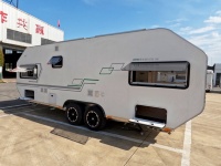 Caravane de luxe tout-terrain moderne en aluminium Hard Man Design, résistante à l'eau, pour toutes les saisons, camping-car, caravane