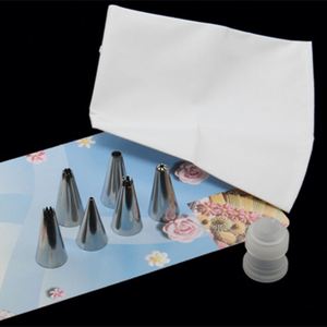 Ensemble de 8 pièces : Poches à douille pour crème et glaçage + 6 embouts en acier inoxydable pour décoration de gâteaux - Product Image 4