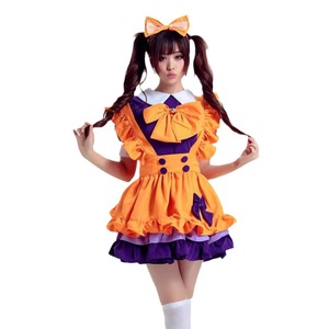 Costume de demoiselle d'honneur orange, robe Lolita pure et mignonne, robe de cosplay pour convention d'anime, uniforme scolaire, robe de fête pour filles - Product Image 5