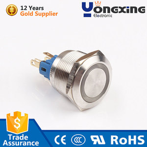 Interruptor de Botón Pulsador Metálico Momentáneo de Acero Inoxidable de 19 mm, Resistente al Agua IP67 - Product Image 6
