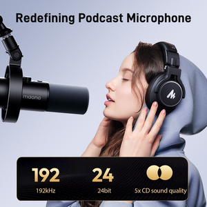 <span class=keywords><strong>Microfono</strong></span> Dinamico USB XLR PD300X 192kHz 24bit Cardioide in Metallo da Tavolo con Riduzione del Rumore per Registrazione <span class=keywords><strong>Audio</strong></span> Domestico - Product Image 3