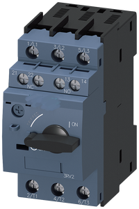 3RV2021-1KA15 Disjoncteur à connexion par vis 12,5A, interrupteur auxiliaire 1 NO + 1 NC - Product Image 1
