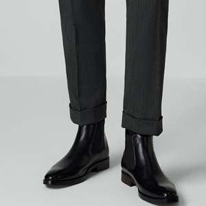Pantalon sur mesure avec ajusteurs latéraux et pli unique, pantalon pour <span class=keywords><strong>homme</strong></span> 100% laine sur mesure avec revers, pantalon de <span class=keywords><strong>style</strong></span> napolitain - Product Image 4