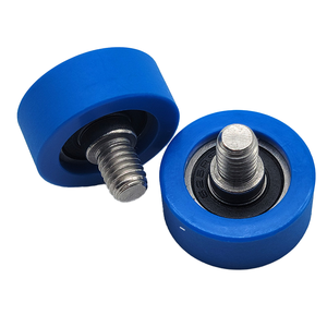 Rouleau en caoutchouc avec roulement en polyuréthane, silencieux et résistant à l'usure, avec vis en acier inoxydable, roue de guidage en nylon - Product Image 5