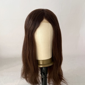 Postizo de Cabello con Encaje Francés Baisite, Frente Decolorado y Base de PU para <span class=keywords><strong>Mujer</strong></span>, Venta al por Mayor, Cabello Q6 # 3 - Product Image 1