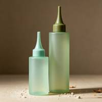 Bouteille d'emballage en plastique personnalisée de 100 ml, 120 ml, 150 ml, 200 ml pour huile capillaire et teinture, avec applicateur à presser et bouchon à vis