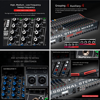 Console de mixage audio/contrôleur DJ professionnel avec USB Bluetooth, 24 effets DSP, console de mixage 24 canaux pour équipement sonore