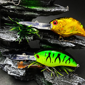 55MM/11.4G gros appâts leurres de pêche appâts durs leurres de surface appâts à manivelle pour bar brochet poisson-chat - Product Image 6