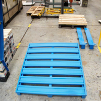 Palette en acier Euro simple face, robuste, à entrée bidirectionnelle, pour stockage industriel, palettes de transport personnalisées, directement de l'usine