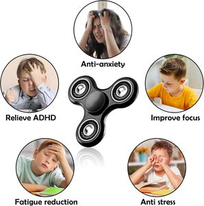 Venta al por mayor de Fidget Spinners de plástico PVC con luz LED, silenciosos, con rodamiento 608, rotación duradera, alivio del estrés, color personalizado, OEM. - Product Image 2