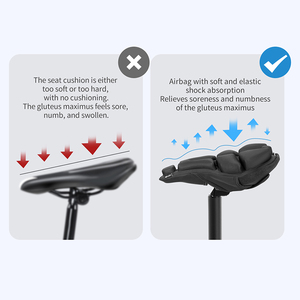 Funda acolchada para asiento de <span class=keywords><strong>bicicleta</strong></span> Airbag para hombres y mujeres, comodidad Extra suave, asiento de <span class=keywords><strong>bicicleta</strong></span> para ejercicio, Compatible con <span class=keywords><strong>Peloton</strong></span> - Product Image 5