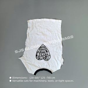 Trapos de Algodón para Limpieza Industrial, Paños de Algodón Blancos Impresos, Trapos de Camiseta, Trapos de Punto Blancos - Product Image 3