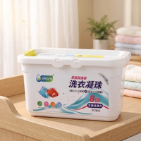 XINGFU Capsules de Savon en Gel Écologiques Jetables de Haute Qualité, 80 Compartiments Individuels, 80% Ingrédients Actifs