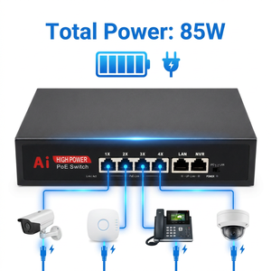 สวิตช์ PoE แบบ Full Gigabit 4+2 พอร์ต DC48V ความเร็ว 10/100/1000Mbps MDI/MDIX ระบบส่งข้อมูลและพลังงานที่เสถียรสำหรับเครือข่าย LAN ขนาดเล็ก - Product Image 1