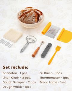 <b>Baking</b> Tools <b>Accessories</b> Low Price Premium for Basket Indonesia Rattan Bread Proofing Set 23Cm Oval Eco-Friendly Dishwasher - Product Image 2