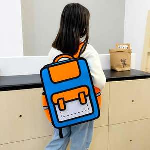 Hot Selling große Kapazität wasserdichte Multi-Pocket Oxford Schult asche Custom ized Fashion 2D Zeichnung Anime Comic Cartoon Rucksack - Product Image 1