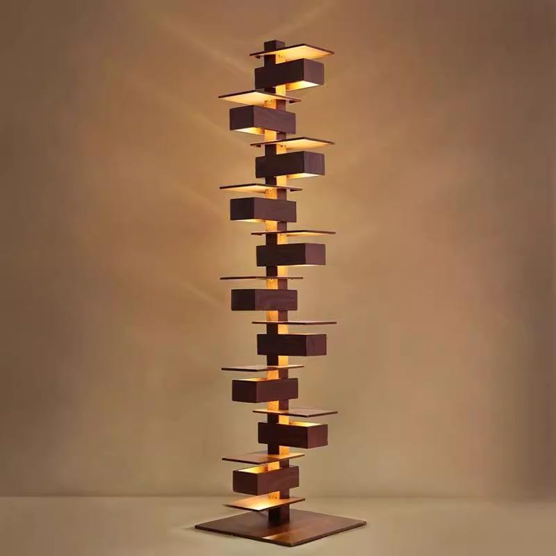 Modern Retro Solid Wood Floor Lamp