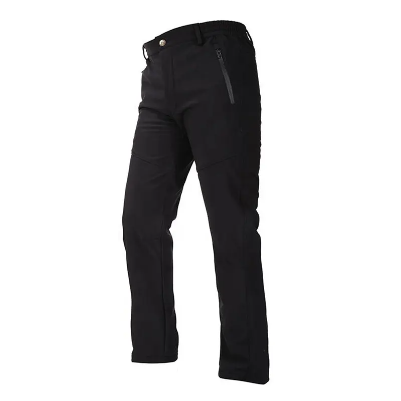 Mens Outdoor Waterproof Pants Fashion Waterproof Men Softshell Pants Casual Outdoor Clothing Warm Hiking Trousers