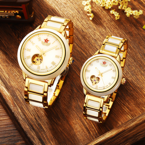 Montres mécaniques de luxe de haute qualité pour couple, design noble, jade blanc naturel, montre automatique - Product Image 5