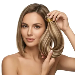 Juego Completo de Cabello Humano Rubio Ceniza Ombre, 100% Densidad, Tamaño Personalizable, Cabello Remy - Product Image 3