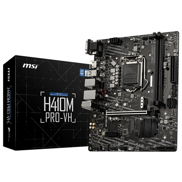 MSI H410M PRO-VH Used Motherboard WithLGA 1200 Socket Supports 10th Gen Intel Core Pentium Gold and Celeron Processors/CPU