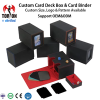 Boîte de rangement 3-en-1 en cuir PU Torson OEM160+ pour jeux de société, étui personnalisé pour cartes Aard Deck avec plateau à dés pour Yu-Gi-Oh TCG
