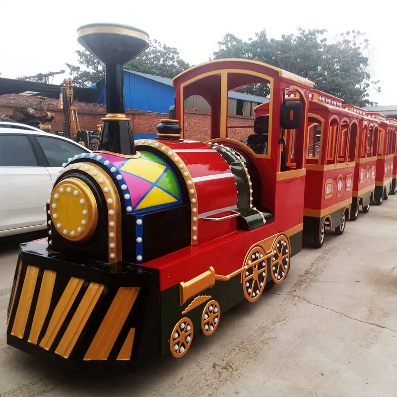 Parque de diversões familiar atrações turísticas direto da fábrica Passeio de trem elétrico sem trilhos para uso recreativo