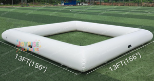 13x13ft PVC inflable parachoques coche Go Kart pista Arena carrera pista valla para niños Go Kart juego de carreras producto castillo inflable - Product Image 6