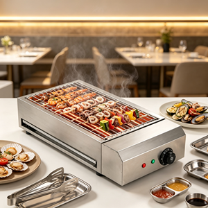 Barbecue Électrique Commercial Haute Puissance 3KW en Acier Inoxydable de Qualité Alimentaire, Chauffage Rapide, Sans Fumée, pour Brochettes Grillées - Product Image 2