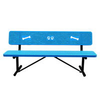 Mobilier d'extérieur design Longue banquette extérieure en métal pour l'extérieur du parc à chiens Banquette en acier pour jardin public Banc de patio Chaise