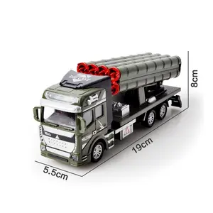 1:48 lega militare giocattolo auto Diecast esercito Missile camion razzo trasporto Replica auto modello veicoli pressofusi per i bambini