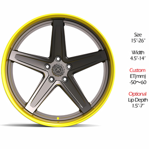 Rines de Aleación de Aluminio Forjado X70 de 20 Pulgadas con Diseño de 5 Radios, PCD 5 * 114.3, ET 0, Personalizables <span class=keywords><strong>para</strong></span> Cayenne/AGM/Mercedes Racing - Product Image 4