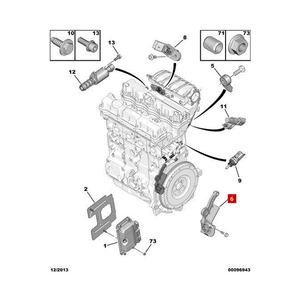 Sensor de Velocidad 9802051380 9802027180, Sensor de Posición del Cigüeñal para Peugeot 2008 301 307 308 408 Citroen C3XR <span class=keywords><strong>C4</strong></span> 4AT <span class=keywords><strong>1.6</strong></span> - Product Image 5