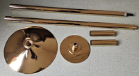 Kit de Tubo de Baile Portátil Extraíble, Barra de Pole Dance Giratoria Dorada