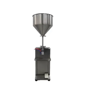 Half-Automatische Pasta Vloeibare Vulmachine Horizontale Pneumatische Reiniger Honing Gebotteld Water Handmatige Vulmachine