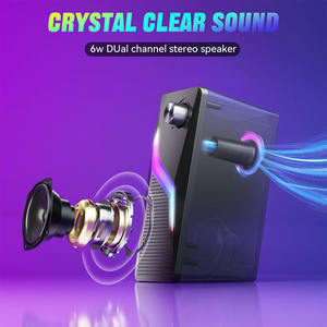 Altavoces Electrónicos USB 2.0 para Escritorio, Subwoofer para Computadora Portátil, Altavoces de Audio para Juegos de PC - Product Image 3