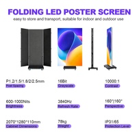 Vertical Tri-Fold Intérieur Double Face LED Affiche Numérique USB Wifi 4G Compatible pour Magasin de Détail & Subway Publicité LED Affichage