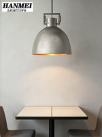 Lustre LED en laiton/acier, style américain, minimaliste, rétro, haut de gamme, hauteur réglable, luminaire de restaurant, 3 ans